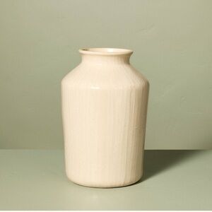 Hearth & Hand With Magnolia 12" Textured Ceramic Decorative Vase in Cream